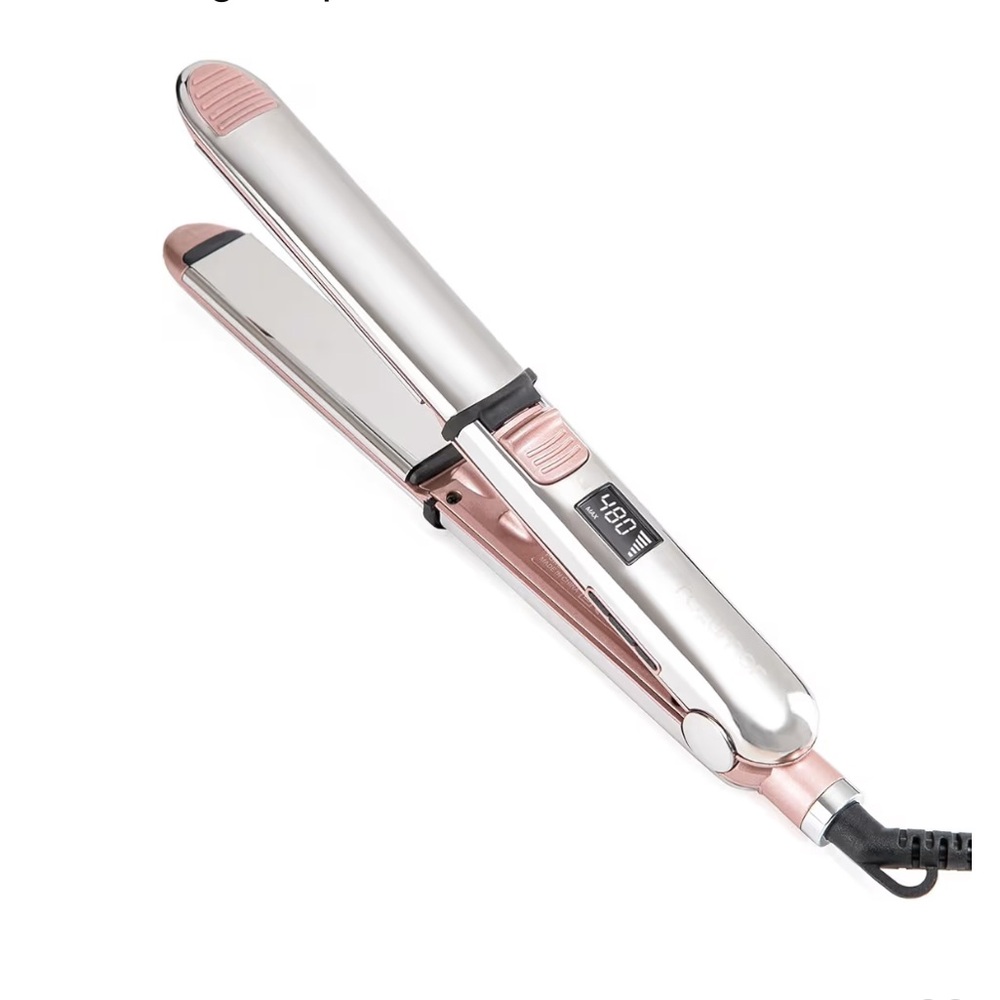 2-in-1 Titanium Ionic Flat Iron - Pink